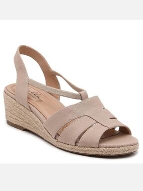Abella Selah Strappy Beige Espadrille Sandals - Size 6.5 Womens
